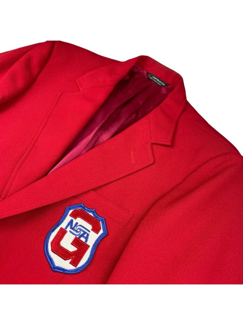 VTG NSA National Security Agency x Visa Men's Gold Button Blazer Red • USA • 42R